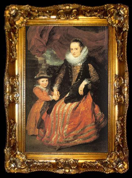 framed  Dyck, Anthony van Susanna Fourment and her Daughter, ta009-2